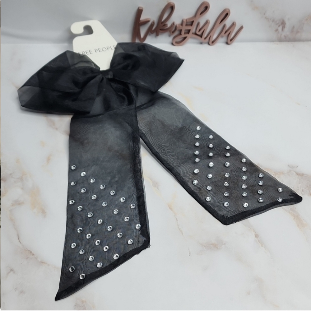 Free people hair bow with righstones